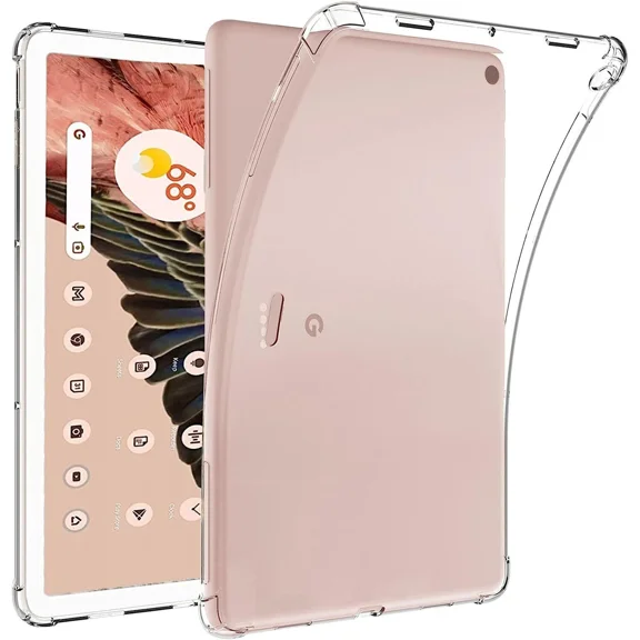 BEST- For Google Pixel Tablet Shockproof Bumper Clear Case Tablet Protective Cover