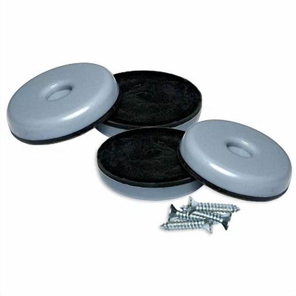 BEST- Furniture Sliders With Screws, Gray Blue, Round, 1.5-In., 4-Pk. -23114Tv