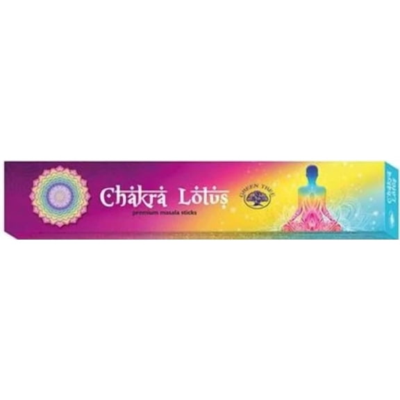 BEST- Green Tree Chakra Lotus Incense Sticks 15 Grams, 12 Sticks, Masala Sustainable