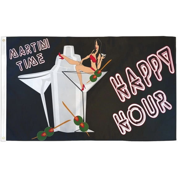 BEST- Happy Hour 3X5Ft Poly - Perfect For Breweries, Bars & Party Events