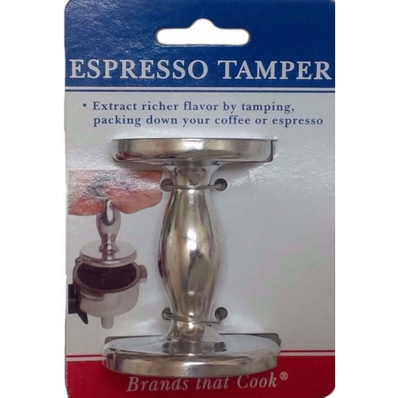 BEST- Harold 2-Sided Silver Espresso Coffee Grounds Packing Tamper W/ 50Mm & 55Mm Base