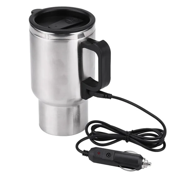 BEST- Heated Travel Mug Cup 12V 16 * 8.5Cm / 6.3 * 3.3In450Ml Electric In-Car