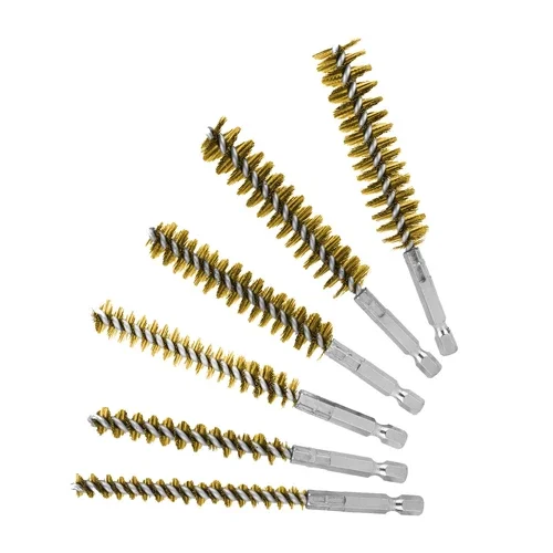 BEST- Hex Shank Brass Bore Brush Set Power Drill For Cleaning Polishing Painting B