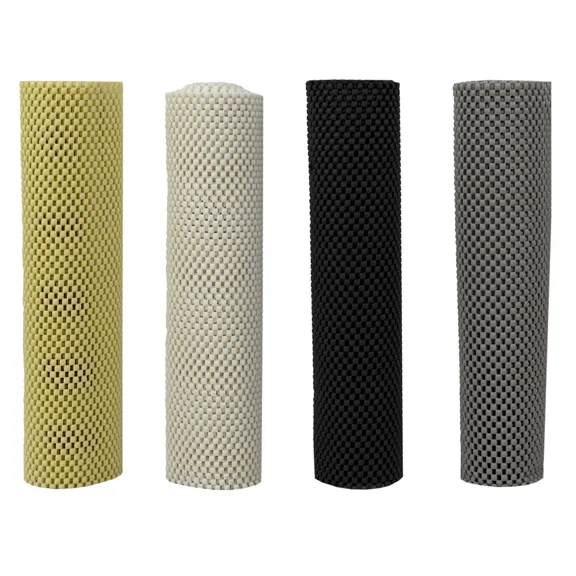 BEST- Home Basics Non-Adhesive Rubber Shelf Grip Liner, 12X60 Inches, One Roll, Asst C