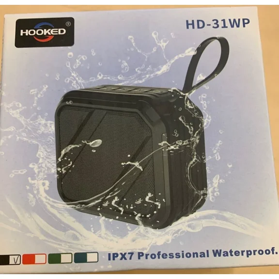 BEST- Hooked Hd-31Wp: Ipx7 Waterproof Speaker W/ Usb, Tf Card Slot - Red