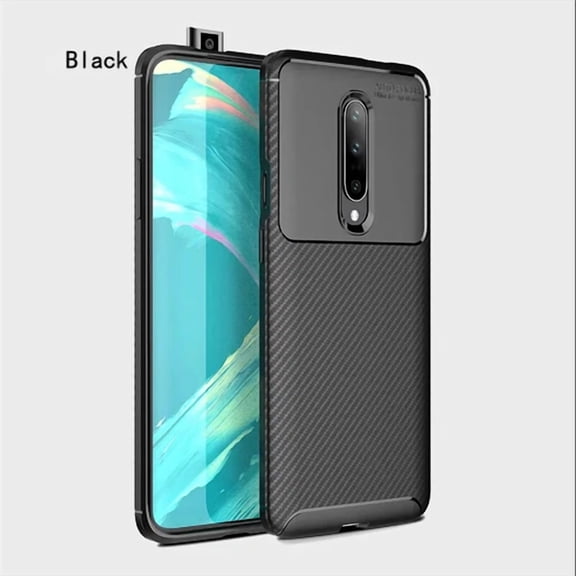 BEST- Hot For Oneplus 10 Pro Black Slim Carbon Soft Tpu Shockproof Phone Case Cover