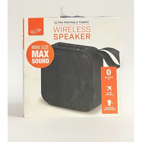 BEST- Ilive - Portable Bluetooth Mini 3X3 Inch Speaker - Black *New*