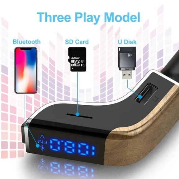 BEST- In Car Bluetooth Fm Transmitter Radio Mp3 Wireless Adapter Car Kit Usb Charger