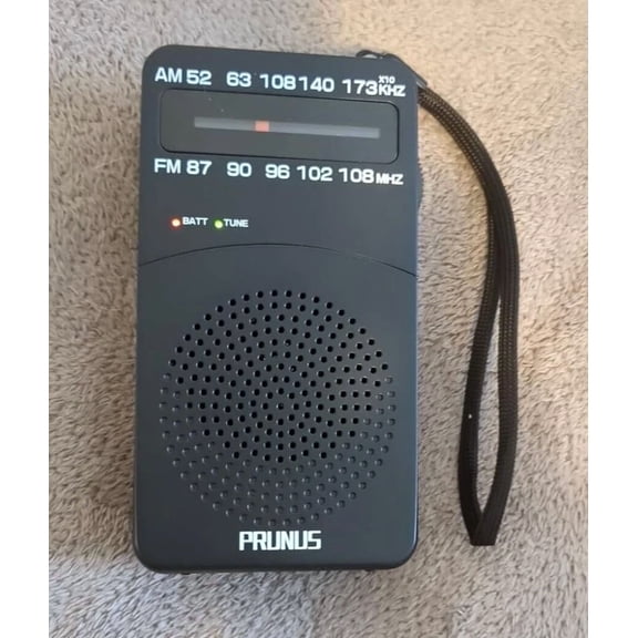 BEST- J-166 Portable Radio Am Fm, Battery Operated Radio With Tuning Light, Back Clip