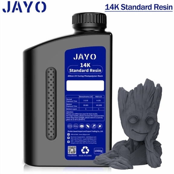BEST- Jayo 14K High Precision 3D Printer Resin 405Nm Fast Curing Lcd Resin Gray 1Kg