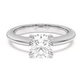 thumbnail image 1 of BEST Jewel 1.5 Ct Round Cut Diamond Ring for Women's - 14K White Gold Plated Engagement Wedding Ring - Knife Edge Ring - Two Tone Ring for Her - Anniversary Gifts Wife - As Per Image, 1 of 4