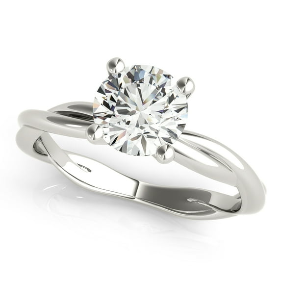 BEST Jewel 1.5 Ct Round Cut Engagement Ring - Moissanite in 14K White Gold Plated Promise Ring - Elegant Solitaire Design for Women - Perfect Proposal Ring or Gift for Special Occasions