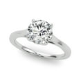 thumbnail image 1 of BEST Jewel 1.5 Ct Round Cut Moissanite Solitaire Wedding Ring for Women - 14K White Gold Plated Engagement Ring - Timeless Proposal Ring - Thoughtful Gift for Her - Elegant Jewelry, 1 of 2