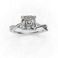thumbnail image 1 of BEST Jewel 1.6 Ct Asscher Cut Moissanite Ring - 14K White Gold Plated Promise Engagement Ring - Beautiful Wedding Jewelry for Women - Perfect Proposal Gift - Timeless Moissanite Ring for Her, 1 of 2