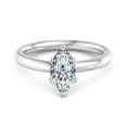 thumbnail image 1 of BEST Jewel 1.6 Ct Marquise Cut Moissanite Ring - 14K White Gold Plated Engagement Wedding Ring - Stunning Proposal Ring for Her - Anniversary Gift for Wife - Diamond Ring for Women, 1 of 4