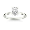 thumbnail image 1 of BEST Jewel 1.6 Ct Oval Cut Moissanite Engagement Ring for Women - 14K White Gold Plated Ring - Solitaire Style - Diamond Rings On Clearance - Engagement Ring Jewelry - Stackable Rings, 1 of 3
