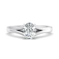 thumbnail image 1 of BEST Jewel 1.6 Ct Oval Cut Moissanite Split Shank Engagement Ring - 14K White Gold Plated Wedding Ring - Classic Solitaire Wedding Ring for Women's - Perfect Proposal Ring for Her, 1 of 3