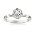 thumbnail image 1 of BEST Jewel 1.6 Ct Round Cut Moissanite Wedding Engagement Ring - 14K White Gold Plated Bezel Set Ring - Solitaire Diamond Jewelry - High Quality Design Ring for Women's - Anniversary Gifts, 1 of 3