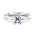 thumbnail image 1 of BEST Jewel 1.7 Ct Emerald Cut Diamond Engagement Ring for Women - 14K White Gold Plated Ring - Stylish Proposal Ring - Bridal Ring for Her - Elegant Solitaire Wedding Ring for Women, 1 of 4