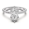 thumbnail image 1 of BEST Jewel 1.7 Ct Moissanite Ring - Marquise Cut Engagement Ring for Women - 14K White Gold Plated - Wedding Ring for Wife - Anniversary Gift - Ring for Women - Thank You Wedding Gifts, 1 of 3
