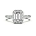 thumbnail image 1 of BEST Jewel 1.7 Ct Moissanite Wedding Engagement Ring - Emerald Cut in 14K White Gold Plated Rings - Wedding Anniversary Ring for Women's - Perfect Gifts - A Token of Affection for Her, 1 of 4