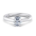 thumbnail image 1 of BEST Jewel 1.7 Ct Oval Cut Moissanite Wedding Ring - 14K White Gold Plated Engagement Ring for Women's - Elegant Solitaire Design Ring - Anniversary Gift - Beautiful Jewelry for Her, 1 of 4