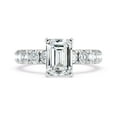 thumbnail image 1 of BEST Jewel 1.9 Ct Emerald Cut Moissanite Ring - 14K White Gold Plated Design - Beautiful Engagement Ring for Women - Ideal Gift for Special Occasions or Anniversaries - Jewelry for Her, 1 of 3