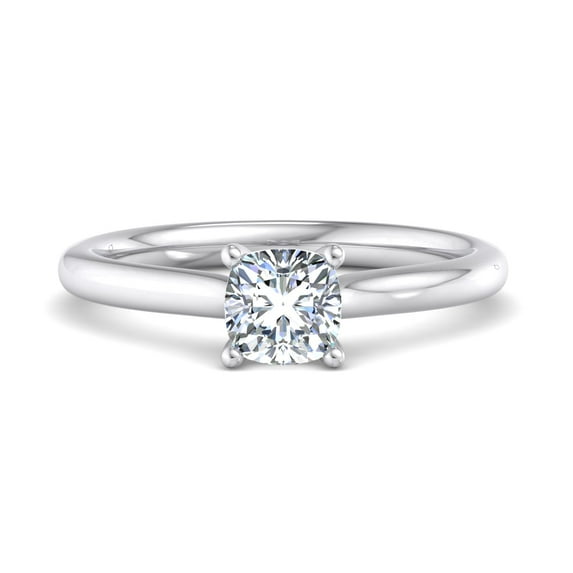 BEST Jewel 14K White Gold Plated 1.6 Ct Moissanite Ring - Elegant Cushion Cut Engagement Ring - Timeless Solitaire Ring - Perfect for Proposals - Unique Gift for Her - Stunning Jewelry