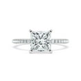 thumbnail image 1 of BEST Jewel 14K White Gold Plated Hidden Halo Ring - Princess Cut 1.6 Ct Moissanite Ring for Women - Stunning Wedding Engagement Jewelry - Romantic Proposal Gift - Bridal Ring for Her, 1 of 3
