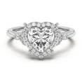 thumbnail image 1 of BEST Jewel 14K White Gold Plated Ring - 1.5 Ct Heart Cut Moissanite Engagement Ring - Timeless Solitaire Ring for Women - Perfect Proposal Ring - Gift for Special Occasions or Celebrations, 1 of 4