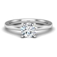 thumbnail image 1 of BEST Jewel 14K White Gold Plated Ring - 1.5 Ct Round Cut Moissanite Engagement Rings - Stunning Solitaire Design for Women's - Ideal for Proposals - Thoughtful Gift for Anniversaries, 1 of 5