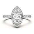 thumbnail image 1 of BEST Jewel 14K White Gold Plated Ring - 1.7 Ct Marquise Cut Moissanite Engagement Ring - Timeless Wedding Ring for Women - Ideal Gift for Love's Milestones - A Beautiful Promise for Her, 1 of 4