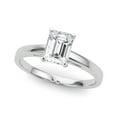 thumbnail image 1 of BEST Jewel 14K White Gold Plated Ring - 1.9 Ct Emerald Cut Moissanite Engagement Ring - Proposal Ring for Women - Great Gift for Birthdays or Special Events - Stunning Jewelry for Her, 1 of 2