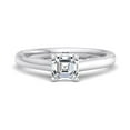 thumbnail image 1 of BEST Jewel 14K White Gold Plated Solitaire Engagement Wedding Ring - 1.5 Ct Asscher Cut Moissanite - Classic Engagement Wedding Solitaire Ring for Women's - Birthday Gift for Her, 1 of 4
