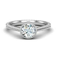 thumbnail image 1 of BEST Jewel Bezel Set Milgrain Wedding Diamond Ring for Women's - 1.6 Ct Round Cut Moissanite - 14K White Gold Plated Ring - Elegant Engagement Ring for Her - A Timeless Symbol of Love, 1 of 4