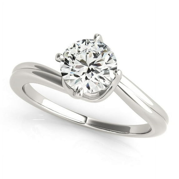 BEST Jewel Elegant 1.5 Ct Round Cut Moissanite Engagement Anniversary Ring for Women's - 14K White Gold Plated Ring - Timeless Solitaire Design - A Perfect Gift for Your Special Day