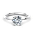 thumbnail image 1 of BEST Jewel Elegant 1.6 Ct Round Cut Moissanite Ring - Double Prong Setting Design Ring - 14K White Gold Plated Ring for Women's - Stunning Engagement Ring - A Dream Come True for Her, 1 of 4