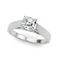 thumbnail image 1 of BEST Jewel Wedding Engagement Ring - 1.6 Ct Asscher Cut Moissanite - 14K White Gold Plated Ring - Women's Solitaire Diamond Ring - Gift for Engagements, Anniversaries, and Weddings, 1 of 2