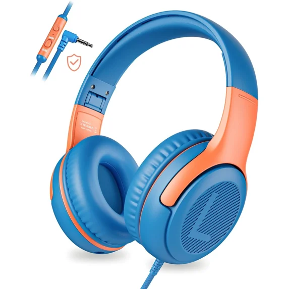 BEST- Kids Headphones Wired Toddler Headphones With Microphone, Over-Ear Headphones, 8