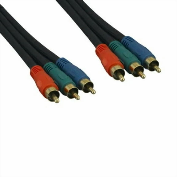 BEST- Kntk 6 Ft 3-Rca Rgb Component Video Cable Gold-Plated For Dvd Vcr Tv Vcr Camera