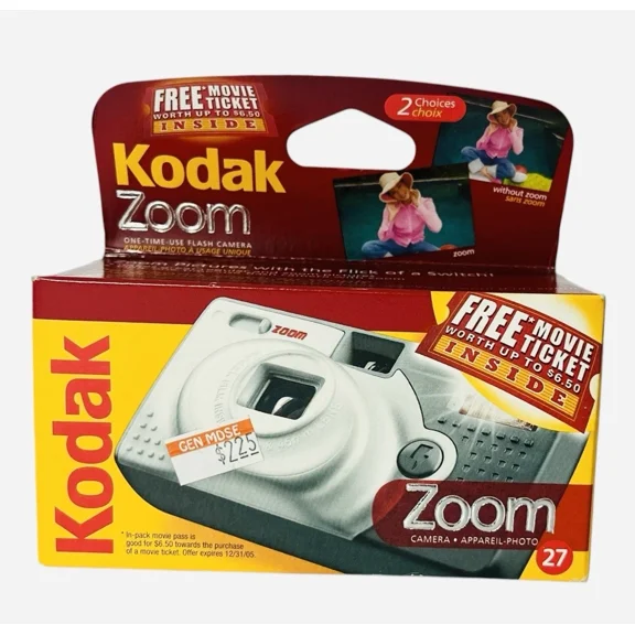 BEST- Kodak Power Flash 27 Exp Single Use Disposable Zoom Camera Exp 4/2007 Nos