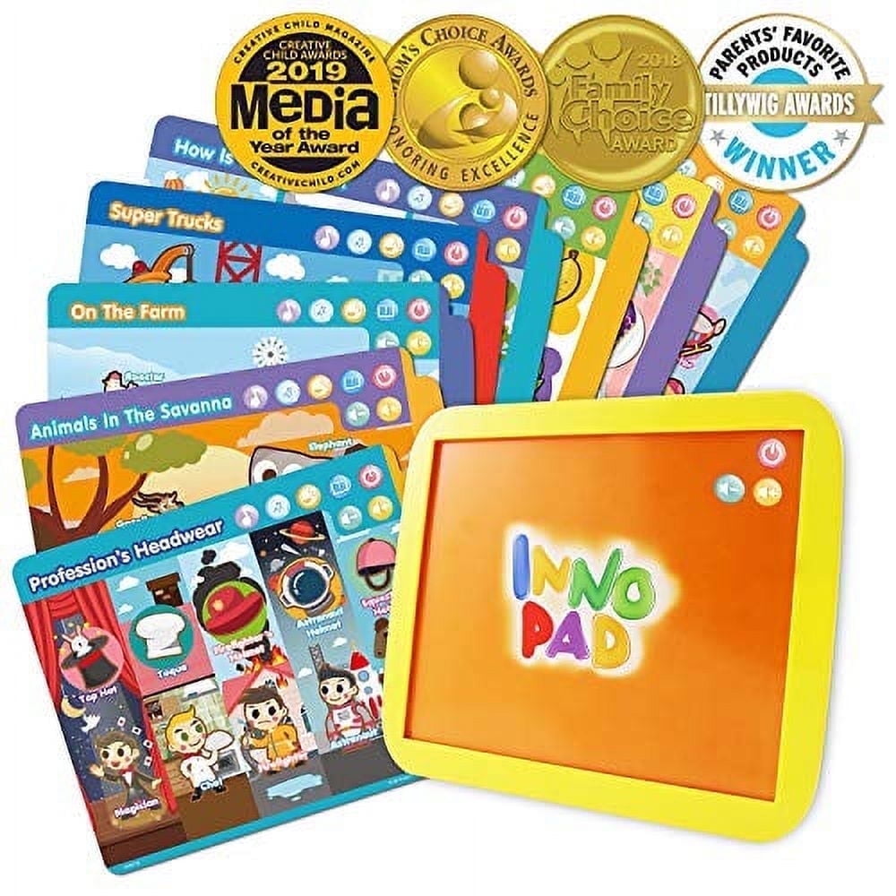 BEST LEARNING INNO Pad: Smart Fun Lesson-Learning Tablet with 8 Lesson Cards for Kids Ages 3-6 Years