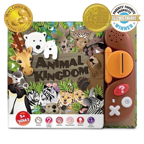 BEST LEARNING Book Reader Animal Kingdom Educational Talking Sound Toy & Learning Guide with Quiz Games for Kids Ages 3 to 8