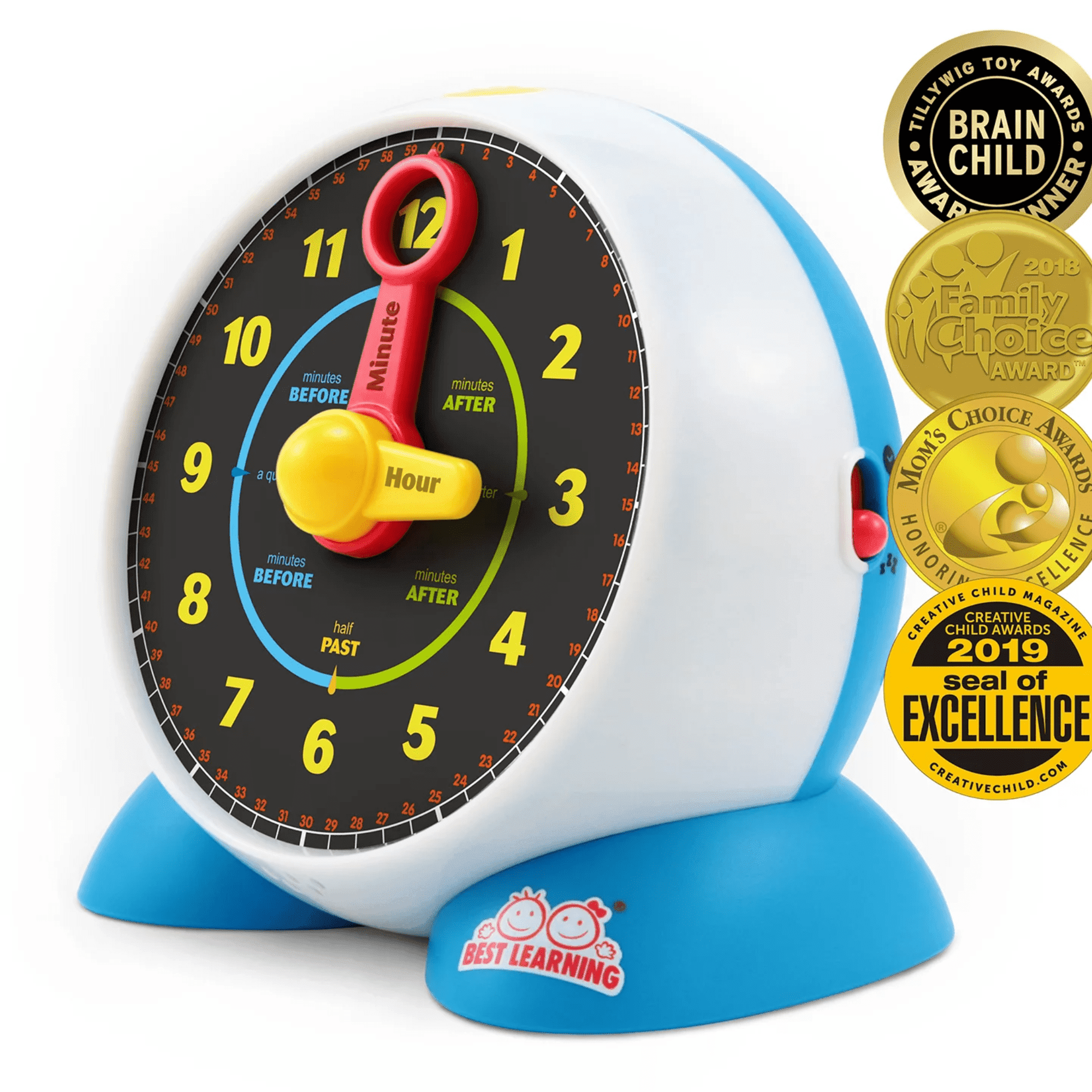 Educational Learning Clock BEST LEARNING Educational Learning Clock for Toddlers - STEM Toy for ...