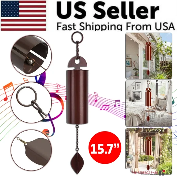 BEST- Large Deep Resonance Serenity Metal Bell Heroic Wind Chimes Outdoor Garden Decor