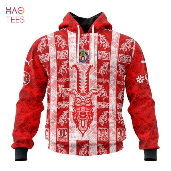 BEST Liga MX CD Guadalajara Specialized Team Jersey With Aztec Design 3D Hoodie POD Design
