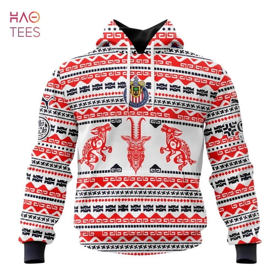 BEST Liga MX CD Guadalajara Specialized Team Jersey With Aztec Design 3D Hoodie