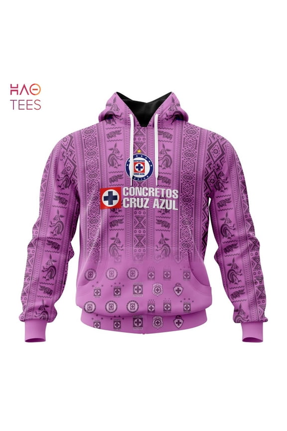 BEST Liga MX Cruz Azul Specialized Team Jersey With Aztec Design 3D Hoodie
