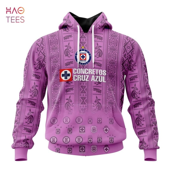 BEST Liga MX Cruz Azul Specialized Team Jersey With Aztec Design 3D Hoodie
