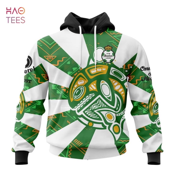 BEST Liga MX Santos Laguna Specialized Team Jersey With Aztec Design 3D Hoodie